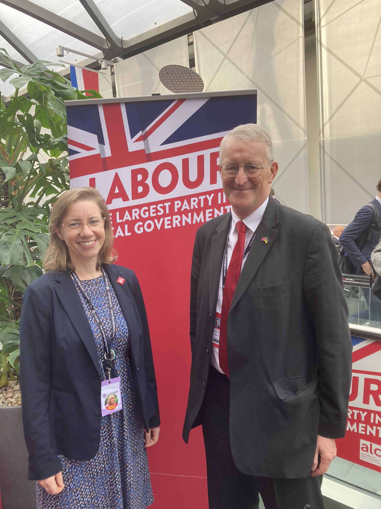 Lauren with Hilary Benn MP - Shadow Secretary of State for Northern Ireland